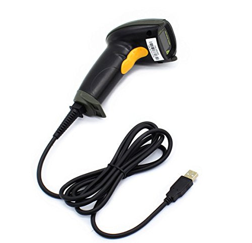 WoneNice USB Laser Handheld Barcode Scanner - Wired, High-Speed, Black