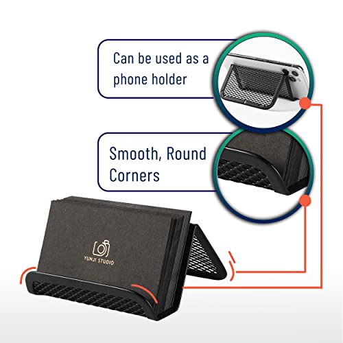 Mr. Pen Black Metal Mesh Business Card Holders 3-Pack for Office & Travel