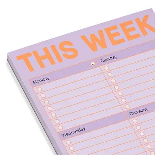 6-Count Knock Knock This Week Pads, To Do List Notepads, 6 x 9-inches each (Pastel)