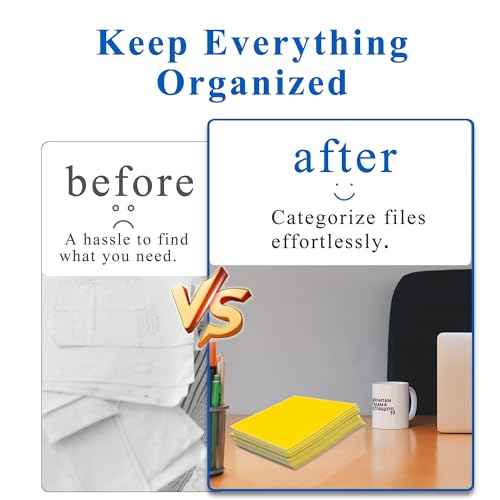 Zzrywuty 100 Packs Two Pocket File Folders with Business Card Slot,Textured Paper,Letter Size,Holds 100 Plus Sheets for School,Office,Business,Yellow
