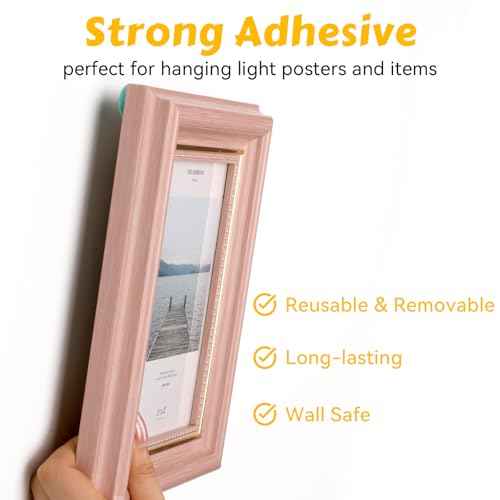 288 Pcs Sticky Tack, Wall Safe Adhesive Museum Poster Putty, Removable and Reusable Mounting Putty for Hanging Pictures, Art, Decoration (Light Blue, White, Pink)