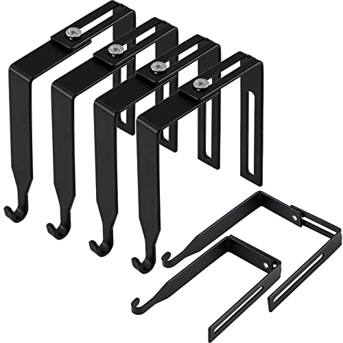 Amylove Black Adjustable Cubicle Hooks Set of 4 for Office & Whiteboard