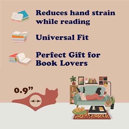 Cat Book Page Holder for Reading, Bookish Gifts & Accessory, Ideal for Bookworms, Book Lovers & Readers, Made in USA (Starry Black)