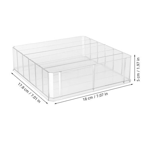 2 Packs Acrylic Mail Holder 6 Slots Clear Desk Organizer for Envelope Card Makeup Home Office