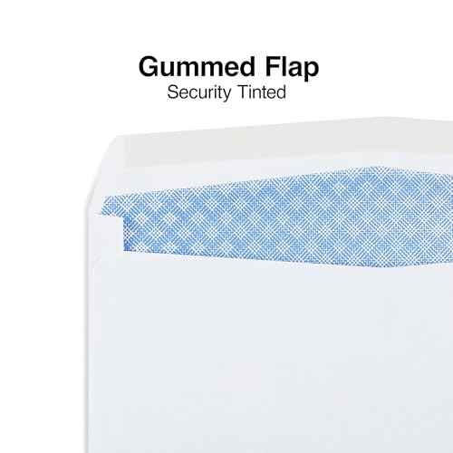 Staples 918179 Left Window Security-Tint Gummed Check-Size #8-5/8 Envelopes 500/Box