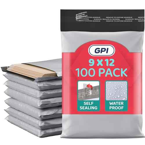 9" x 12" Poly Mailer Envelopes - 500 Count, Self Seal White Plastic Mailing Bags with Adhesive Strip, 2.5 Mil Thick, Waterprrof & Tear/Puncture Proof Unpadded Shipping Mailers - GPI