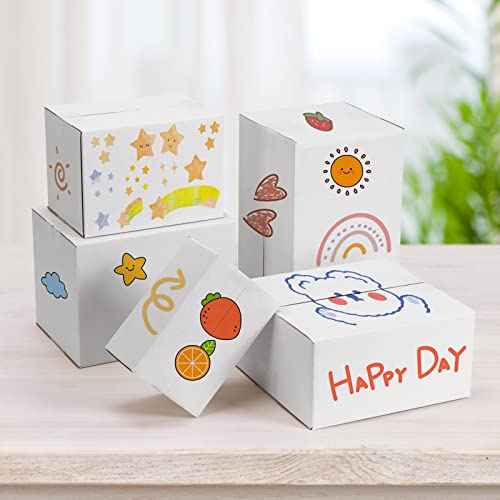 40 Pack Small Shipping Boxes 8x6x6 Inches, White Corrugated Cardboard Mailing Boxes for Shipping Packing Small Business