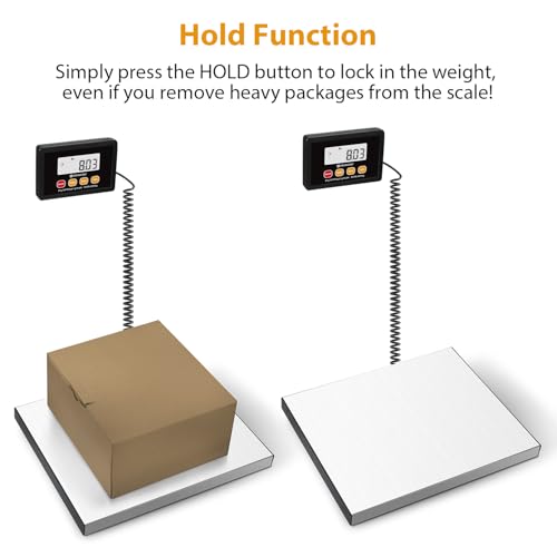 UNIWEIGH Stainless Steel Digital Postal Scale 440lb/200kg High Accuracy Shipping