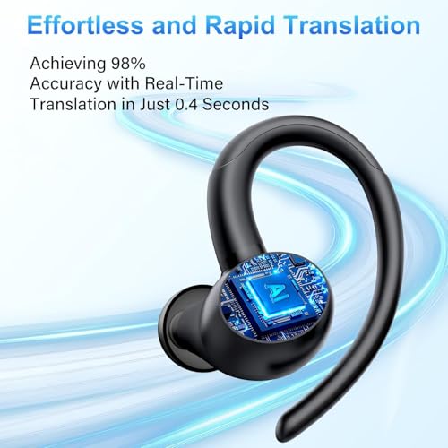 AI Translation Earbuds Real Time, 164 Language Translator Earbuds, 3-in-1 Bluetooth 5.4 Translation Headphones with 5 Translation Modes, 48H AI Ear Buds Translator Device for Business/Learning/Travel