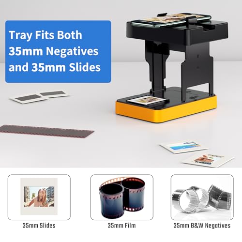 DigitConvert Yellow 35mm Mobile Film & Slide Scanner Converts Slides to Digital
