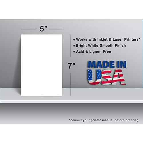 Heavyweight 80lb White 5" X 7" Cards/Invitations/Cardstock Sheets (500 Sheets)