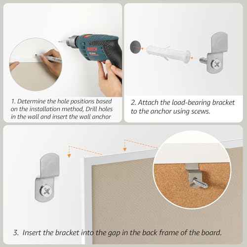 MaxGear 2 Pack Double-Sided Cork & Linen Board for Wall, 23" x 17" Large Bulletin Boards with White Wood Frame, PinBoards for Girls Room, Office, Bedroom, Kids Room, Classroom