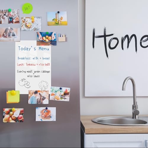 Magnetic Dry Erase Whiteboard 18x24 inches for Fridge – No Adhesive, Includes Magnetic Pins