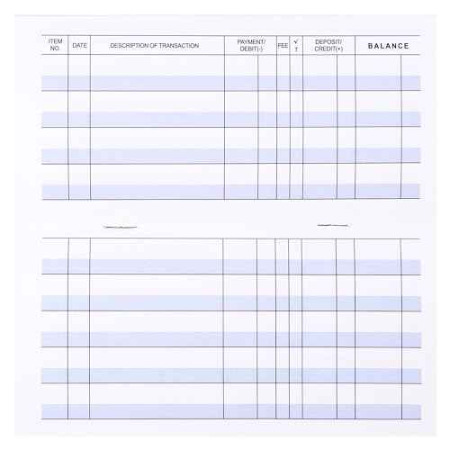 Larger Lines 12 Pack Check Registers for Personal Checkbooks, Blank Checkbook Registers for Personal or Businesses Use, Check Register Books to Log Transaction and Track Payments, Deposits, Finances