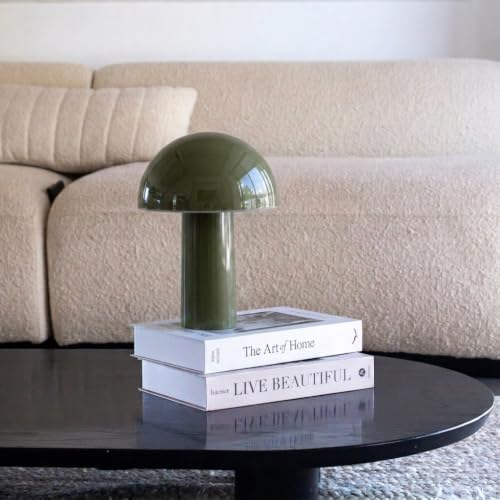 Brightech Celia 10" Green Touch-Controlled Cordless Dimmable LED Table Lamp