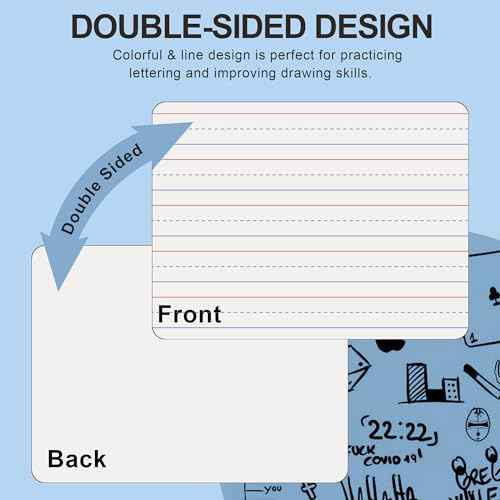 32 Pack Dry Erase Boards, 9"x12" Double Sided Easel Small Whiteboards with Lines for Kids, Education Teacher Classroom Bulk, Mini Portable Drawing Writing White Boards Lined Lapboards for Students