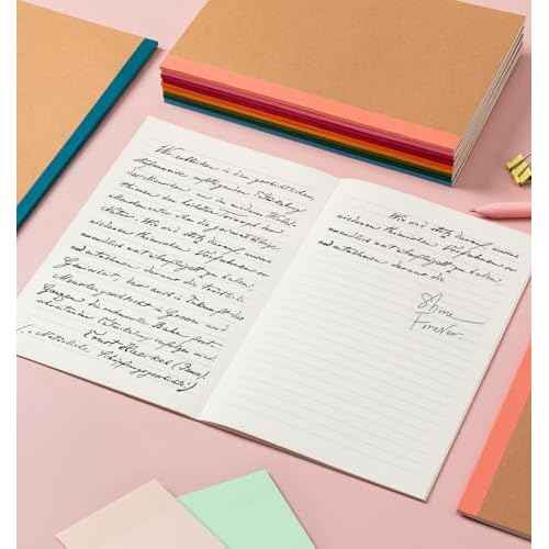 60 Pack Composition Notebook Journals Bulk, A5 Lined College Ruled Notebook, Kraft Cover with Rainbow Spines, 8.3¡±x 5.5¡±, 15 Colors 60 Pages for School Office Travel