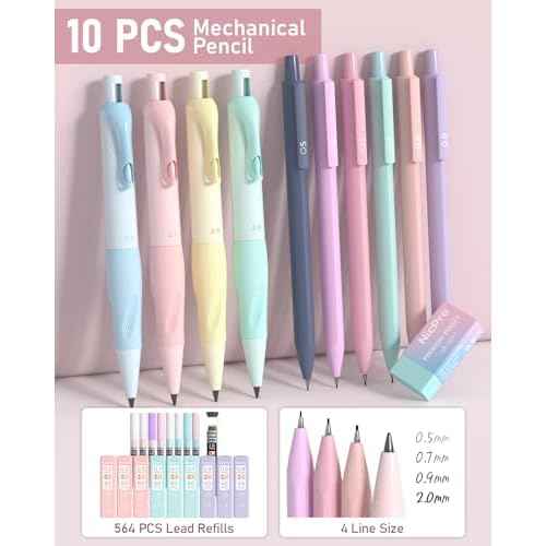 Nicpro 78 PCS Aesthetic School Supplies with Cute Pen Case, 12 Pastel Highlighters, 12 Color & Black Ink Gel Pens, 10 Mechanical Pencils 0.5, 0.7, 0.9, 2.0 mm, 6 Ballpoint Pen for Student Stationary