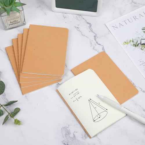 100 Packs Kraft Small Blank Notebooks, Unlined Mini A6 Journals Bulk, Blank Notepads for Kids Student Back to School, Office, Sketching, Drawing, Writing Supplies, 5.5" X 4", 30 Sheets/60 Pages