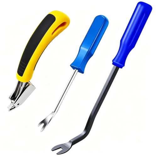 Sunxeke 3Pcs Heavy Duty Upholstery & Construction Staple Remover Set (3 PCS)