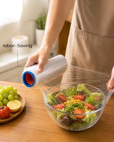2 Pairs Stretch Wrap Dispenser with Shrink Handle, Plastic Hand Saver