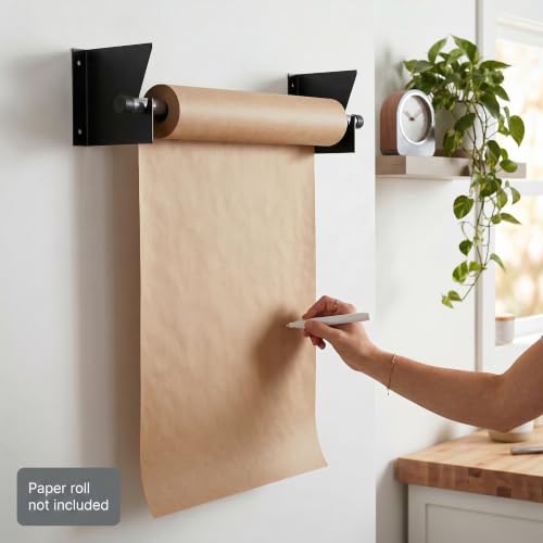 Adjustable Wall Mount Roll Rack Holder for Heavy-Duty Packaging & Paper Rolls