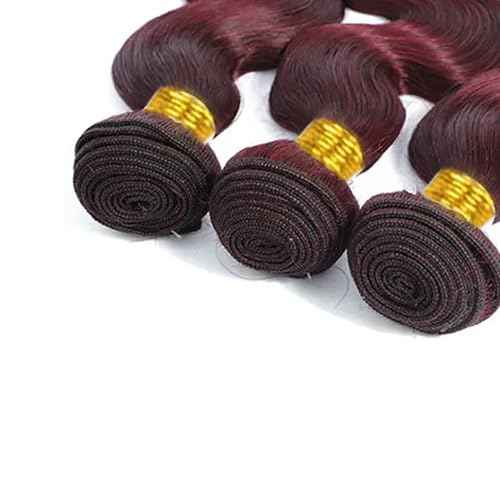 22 22 22 Inch #99J Bundles Body Wave Bundles Human Hair Burgundy Body Wave Bundle Unprocessed Brazilian Virgin Weave Hair 3 Bundle 50 Gram Per Bundle
