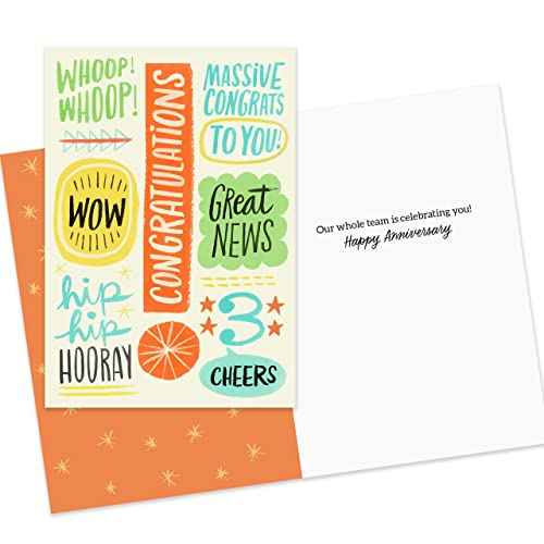 Hallmark Business 25 Pack Bulk Assorted Work Anniversary Cards (Fun & Professional)