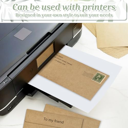 Mulbozy 50 Pack Kraft #10 Business Envelopes, Self Seal Windowless Office Mailers, 4-1/8 x 9-1/2 Inch