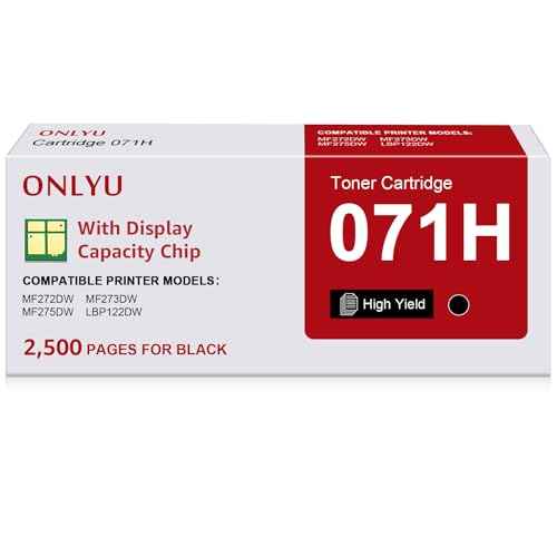 ONLYU Compatible Toner Cartridge for Canon 071H 071 Black Toner Cartridge 2500 Pages, Compatible to Imageclass LBP122dw MF272dw/MF273dw/MF275dw i-Sensys LBP122dw Laser Printer (High Yield, 1 Pack)