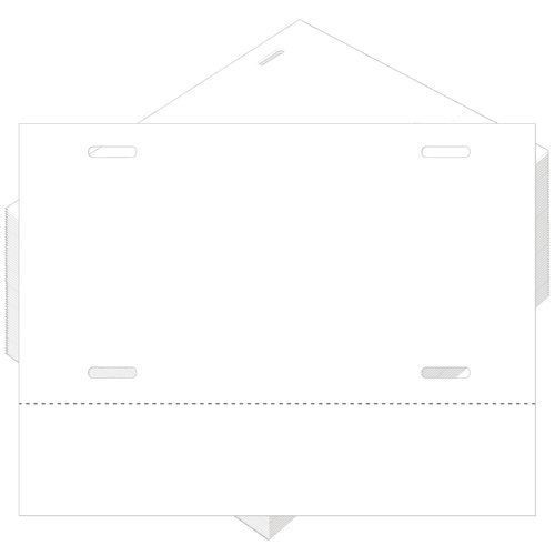Marspark 100 Pcs Temporary Paper Tags Blank License Plates 8.5 x 11 Inches Printable Tear Resistant Waterproof Tags for Car Dealers (1 Perf / 5 Mil), Only Compatible with Laser Printers