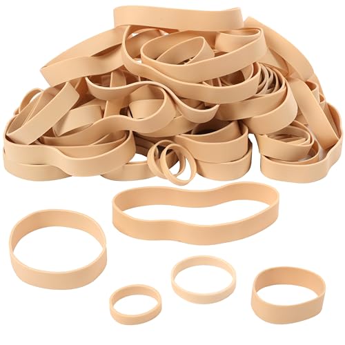HAIDIBAO Rubber Bands Assorted Sizes 65Pcs Heavy Duty Elastic