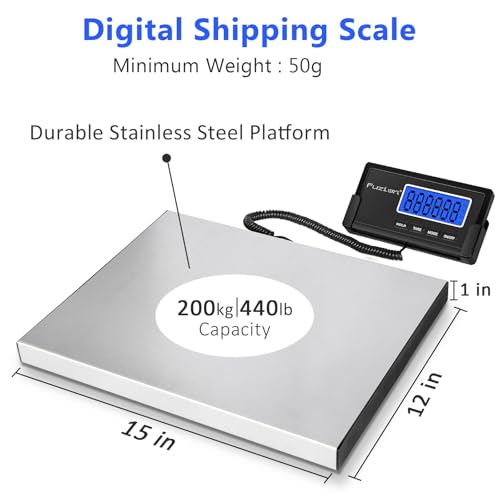 Fuzion UD-200 Digital Shipping Scale 440lb/200kg with Hold & Tare