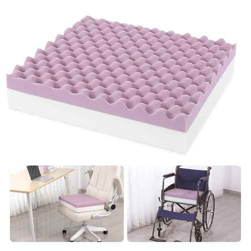 BALAPET Double-Layer Egg Foam Crate Pad, High-Density Foam Support Egg Chair Cushion to Relieve Back, Seat Cushion Chair Accessories Pad for Office Recliner Wheelchair Home Car(18x16x5in)