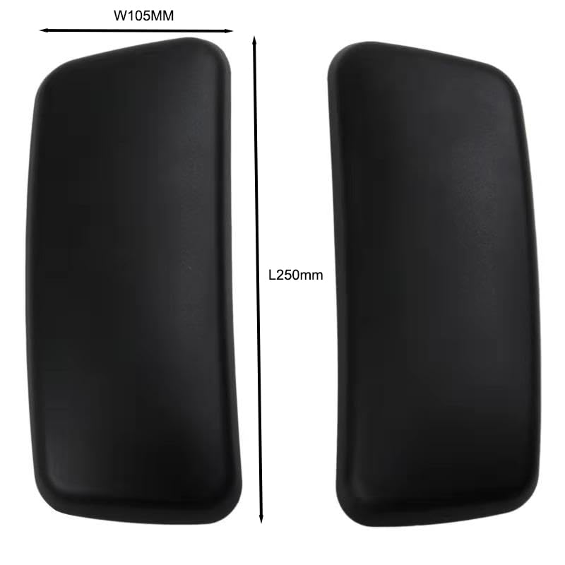 MingYi.office Replacement Arm Pad Caps for Haworth Zody Chair – Black/Gray, 1 Pair