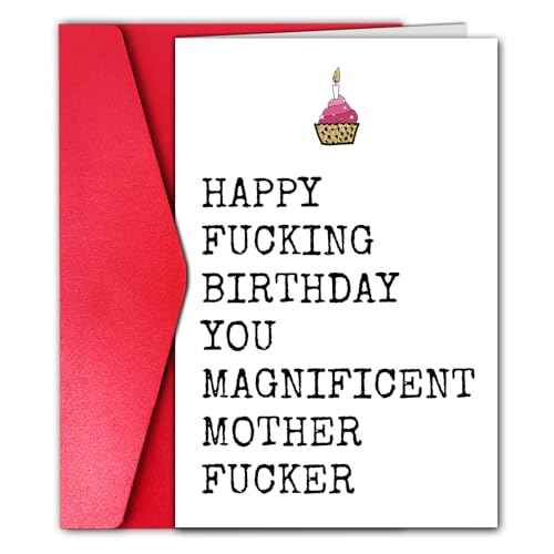 Rude Birthday Card for Men, Funny Birthday Card for Best Male Female Friend, Humor Bday Gift (Magnificent)