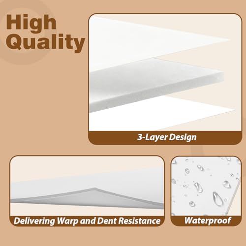 YJview 4 Pack White Foam Board 27.5 x 39.4 Inches - Double-Sided Acid-Free Sign & Display Boards