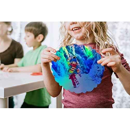 100 Sheets Holographic Sticker Paper 8.5x11 Inch Printable Waterproof Sticker Labels Rainbow Vinyl Sticker Paper for Inkjet or Laser Printer