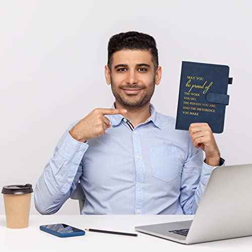 Roowest 10 Pcs Employees Appreciation Gifts Motivational A5 Leather Journal Notepad for Coworker Dsp Week Medical Assistant Leadership Teacher Thank You Gift(Classic Color,Inspirational)
