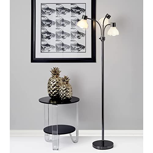Adesso 3577-22 Vivian Floor Lamp, 60.25 in, 60W Type A Bulb (Not Included), Brushed Steel, 1