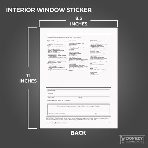 1-Part Self-Adhesive Buyers Guide Form (Letter, 100 Pack) - Blank Front, Adhesive All Sides