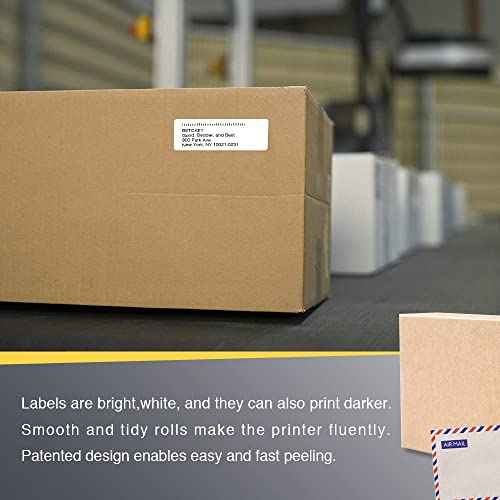 BETCKEY - 1" x 3" (25 mm x 76 mm) Barcode & Address Labels Compatible with Zebra & More Label Printer,Premium Adhesive & Perforated [10 Rolls, 5200 Labels]