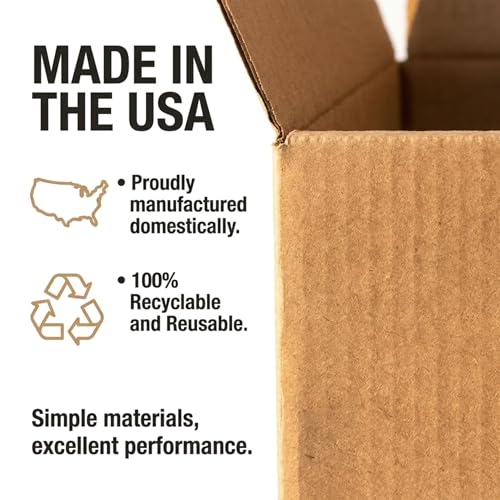 BOX USA 12x12x12 Inch Shipping Boxes (25-Pack) - Corrugated Cardboard Moving & Packing