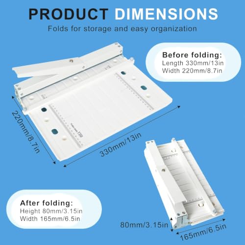 13-inch Foldable Paper Creaser for A3 & A4 Cardstock - Manual Office & Craft Tool