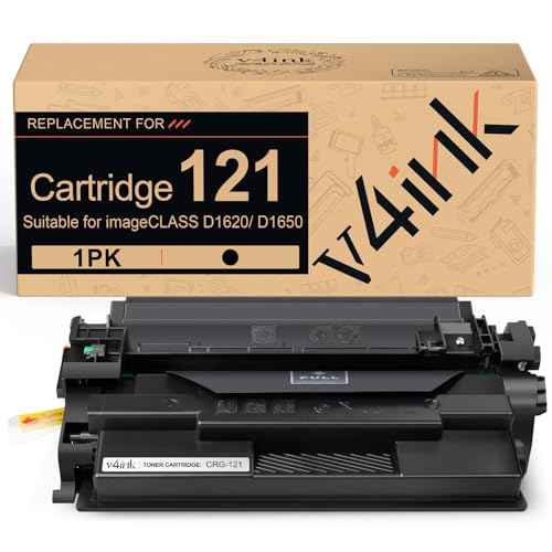 v4ink Compatible 121 Black Toner Cartridge Replacement for 121 CRG-121 (3252C001) Toner Cartridge High Yield 5,000 Pages use with Image Class D1620 D1650 Printer 1-Pack