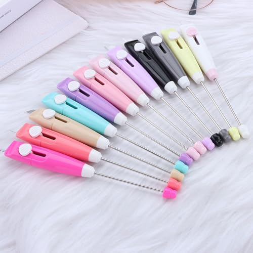 Frinnovan 12 Pack Beadable Letter Opener Blanks - Metal Envelope Slitters in 12 Assorted Colors