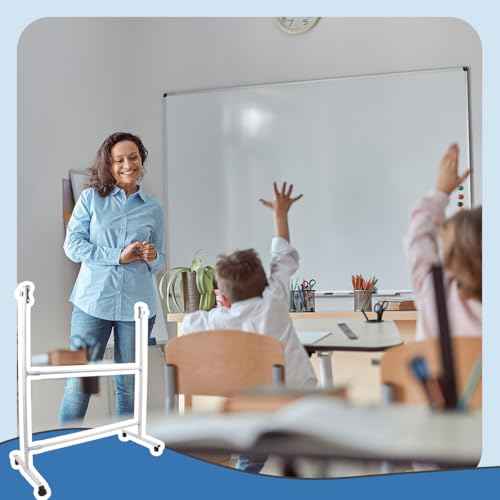 White Board Stand,Adjustable Whiteboard Easel Stand,360¡Æ Rolling Whiteboard Stand,Assembled White Board with Wheels Stand,Suitable for School Home Restaurant Office Auditorium