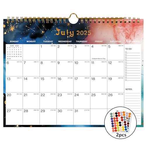 2025-2026 Wall Calendar - Includes July 2025 to December 2026, 18-Month Paper Wall Calendar 11 x 8.5 Inches.Thick Paper with Julian Dates and Block for New Year and Christmas Holidays To-dos £¦ Notes (D)