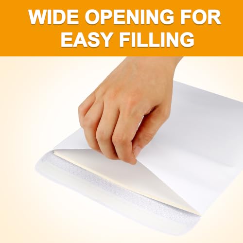 White 9x12 Self Seal Security Envelopes - 24 Pack, Tinted Privacy Flaps