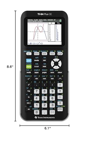 Texas Instruments TI-84 Plus CE Graphing Calculator - Color Display, Rechargeable Battery